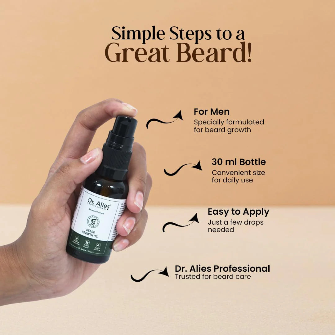 Dr. Alies Professional Advanced Beard Growth Oil for Men