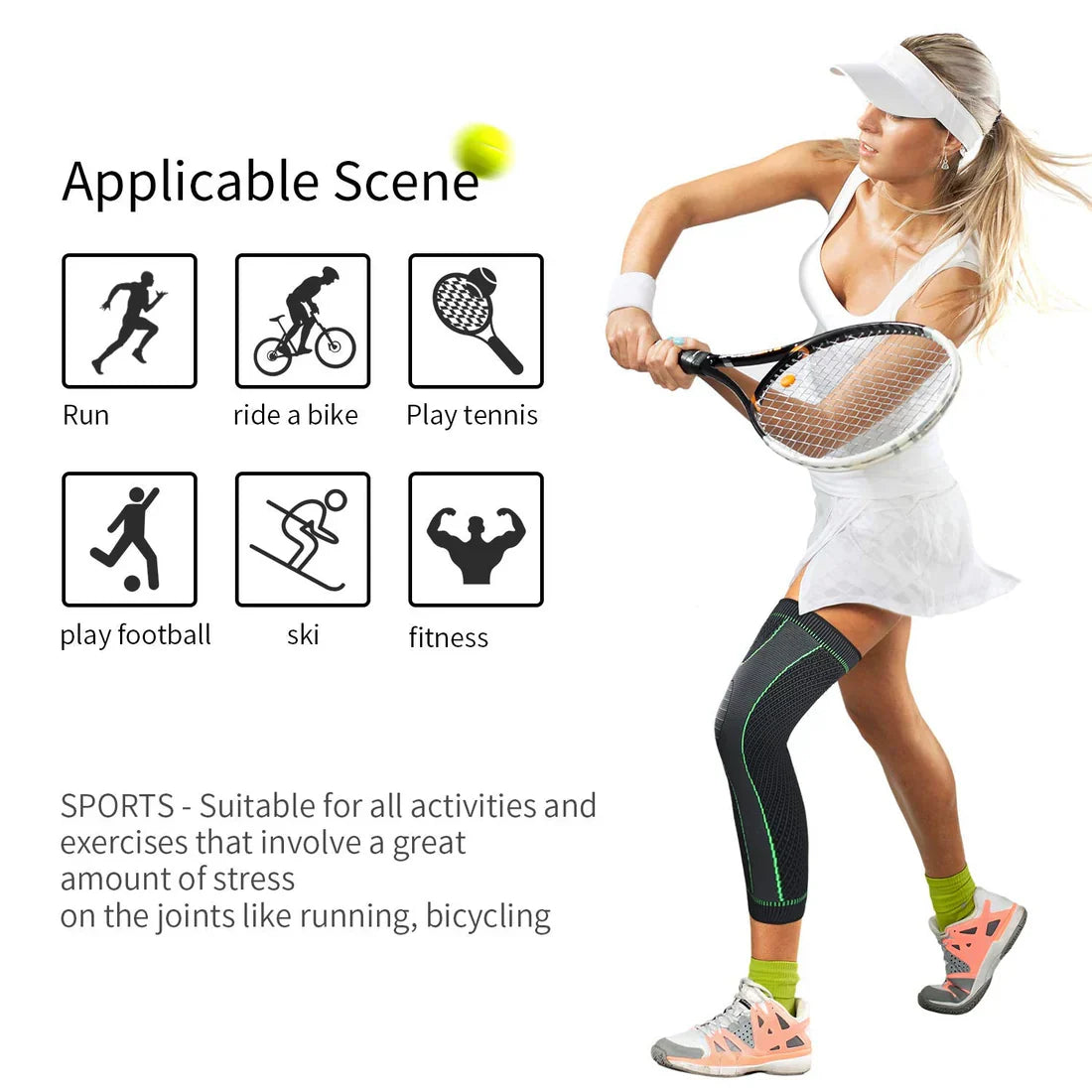 Long Compression Knee Sleeve Brace